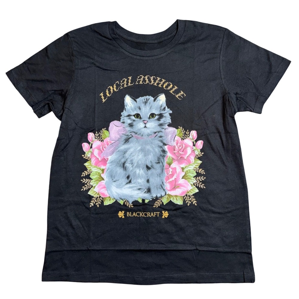 Blackcraft‎ Local Cat Graphic T-Shirt Black Small W1240